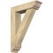 Ekena Millwork Traditional Traditional Rough Sawn Bracket w/ Offset Brace, Douglas Fir, 6"W x 22"D x 30"H BKT0604X22X30TRA01RDF - alternate 1